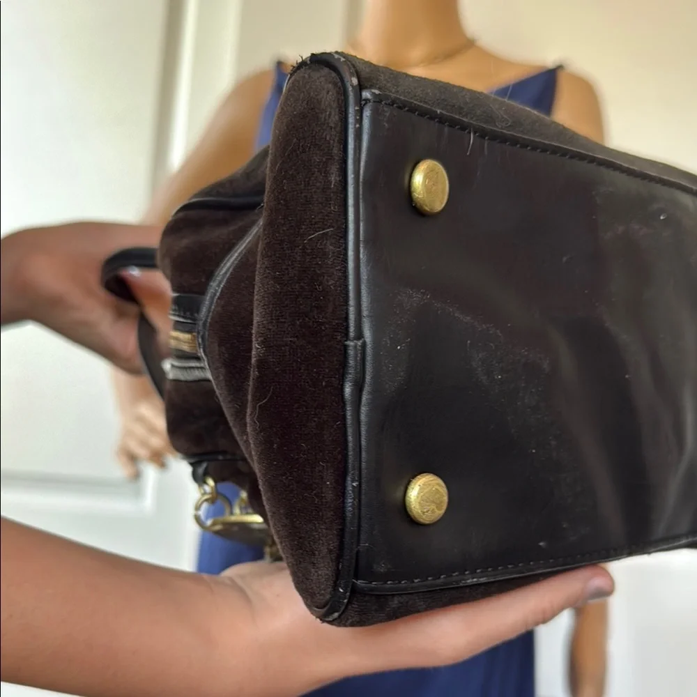 Juicy Couture ROYAL JUICY brown gold bowler bag purse Y2K - Picture 11 of 16